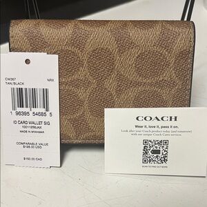 Coach Brown ID Card Wallet